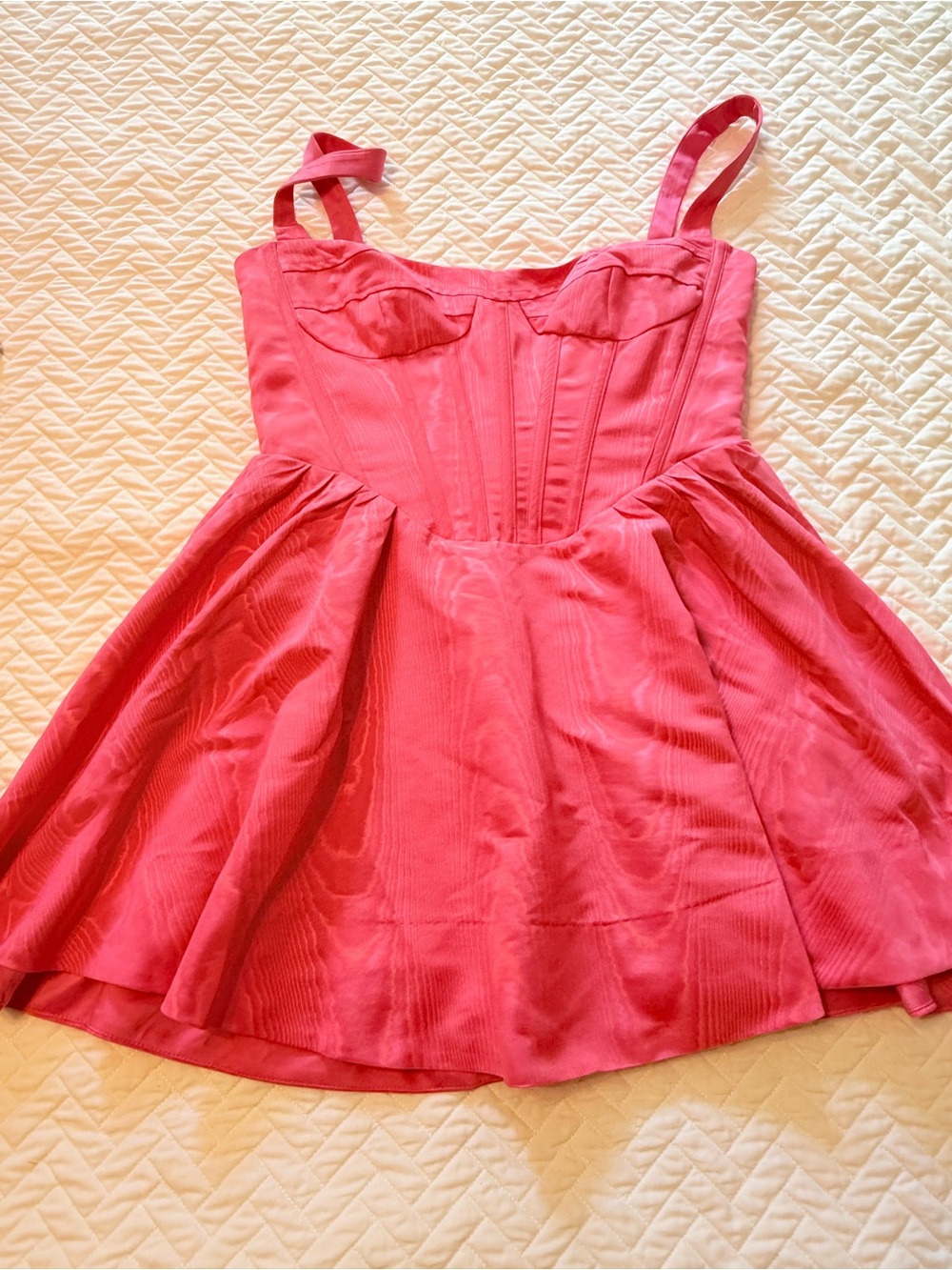 Bardot Hot Pink Corset Fit-&-Flare Mini Dress - Picture 4 of 6